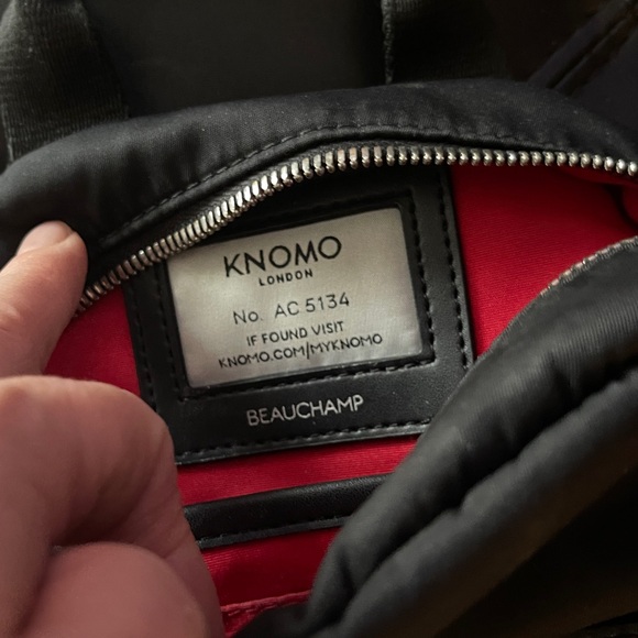 KNOMO London XS 9.5” Beauchamp Double Compartment Backpack in Black - Picture 13 of 14